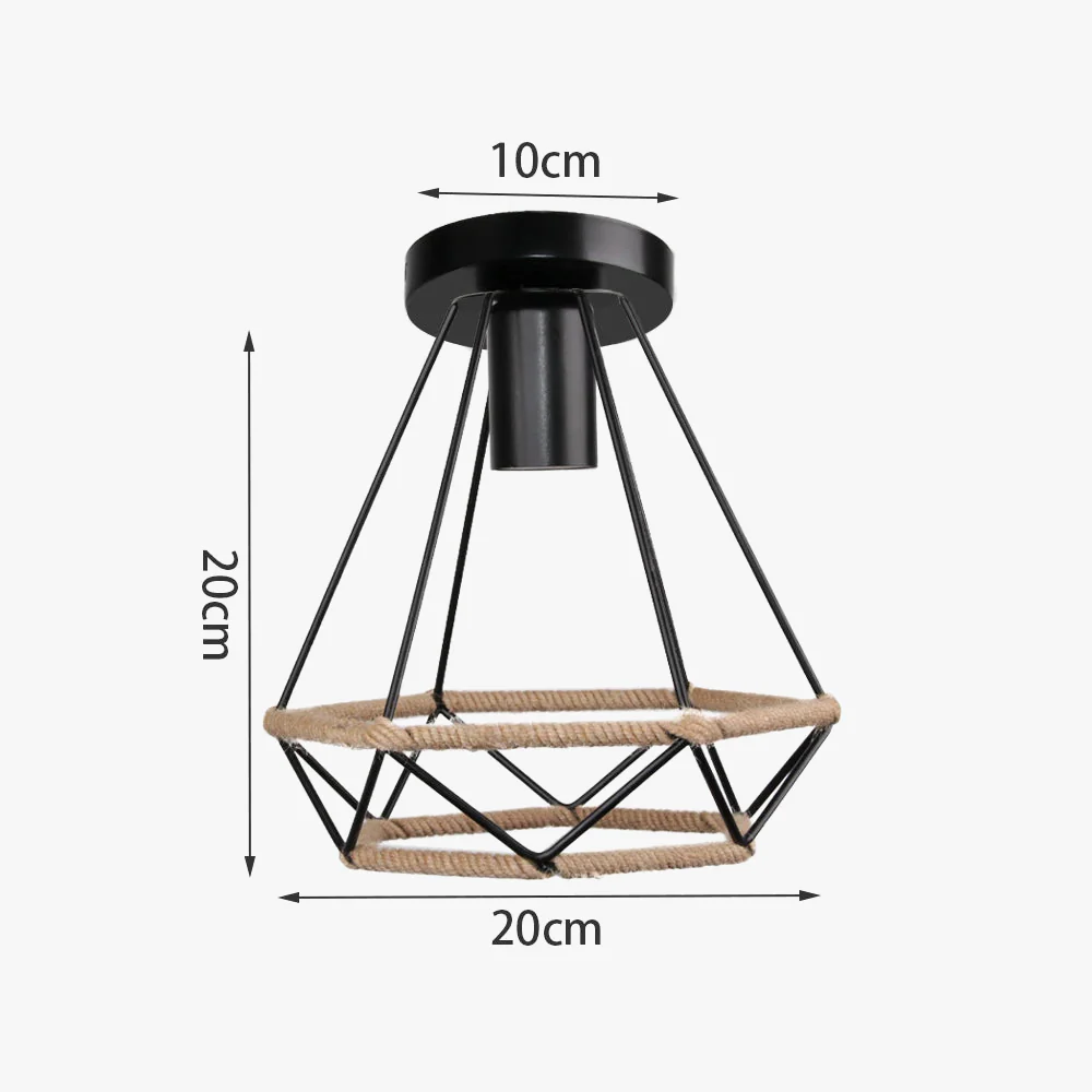 suspension moderne rétro industrielle en fer forgé pour éclairage intérieur - Image 9