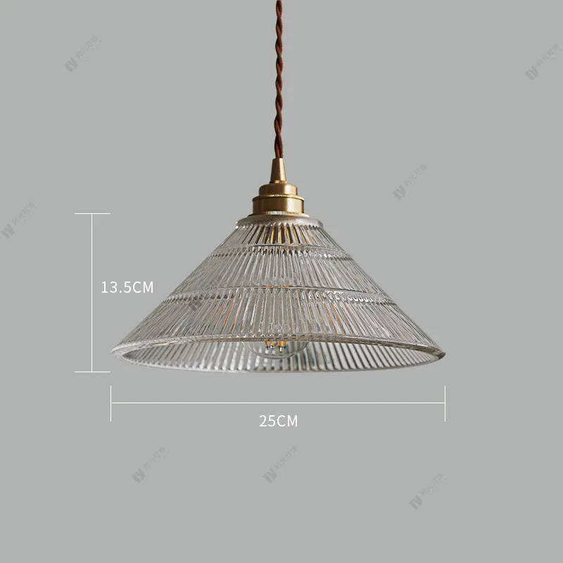 suspension nordique en laiton et verre style rétro américain - Image 7