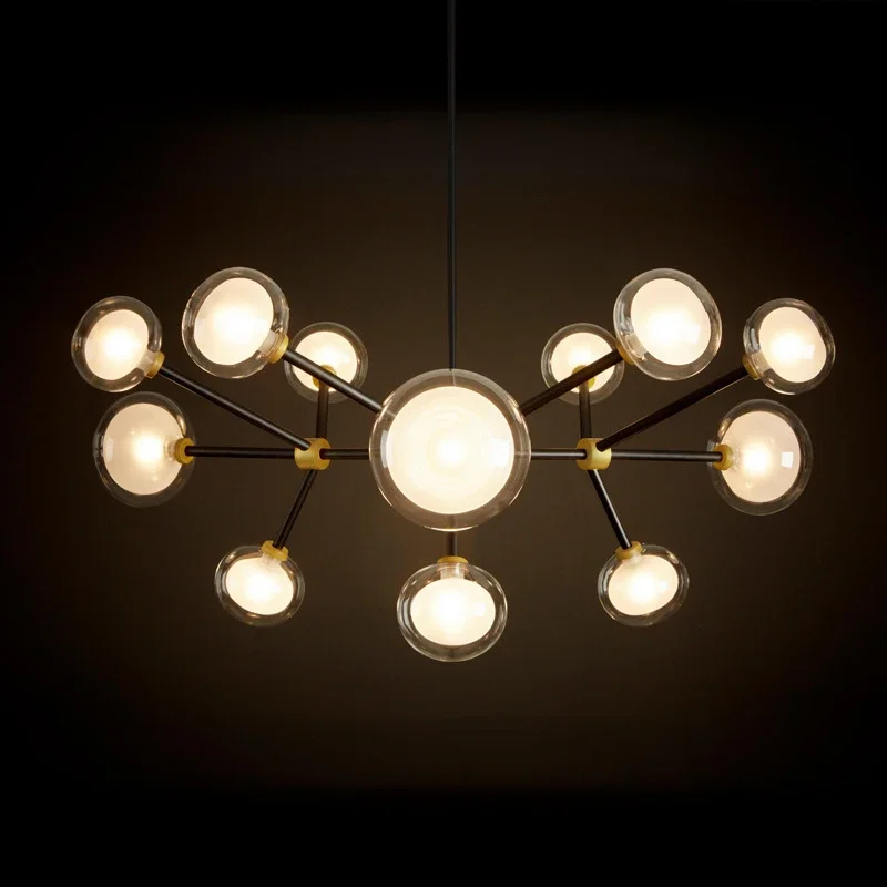 suspension nordique en résine et verre pour décoration moderne - Image 3