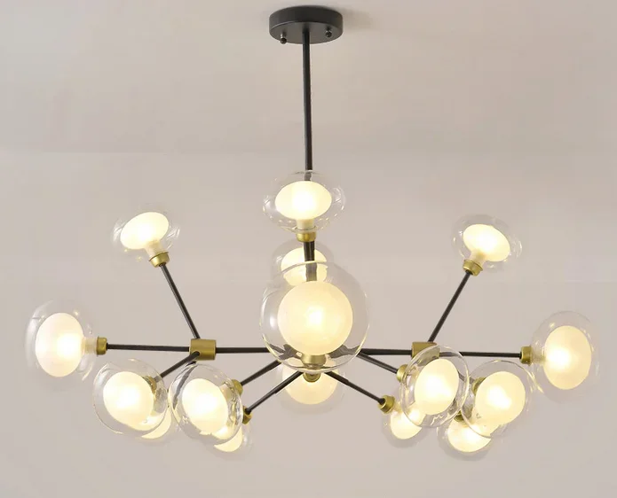 suspension nordique en résine et verre pour décoration moderne - Image 7