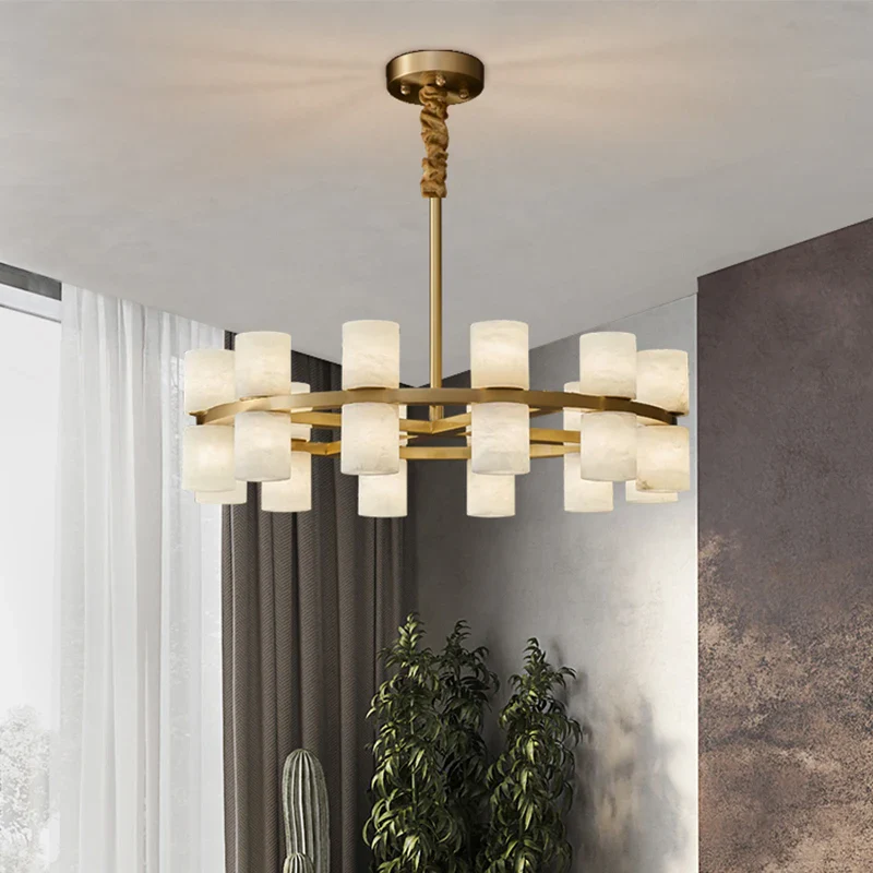 suspension postmoderne en cuivre et marbre design minimaliste - Image 2