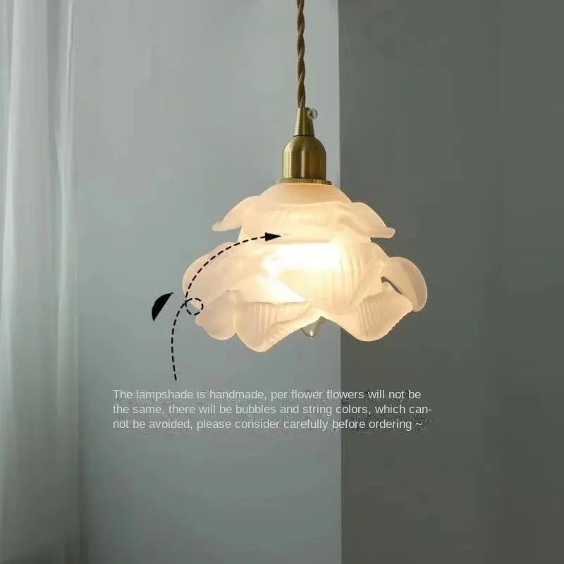 suspension rétro à pétales en laiton et verre pour décoration intérieure - Image 5