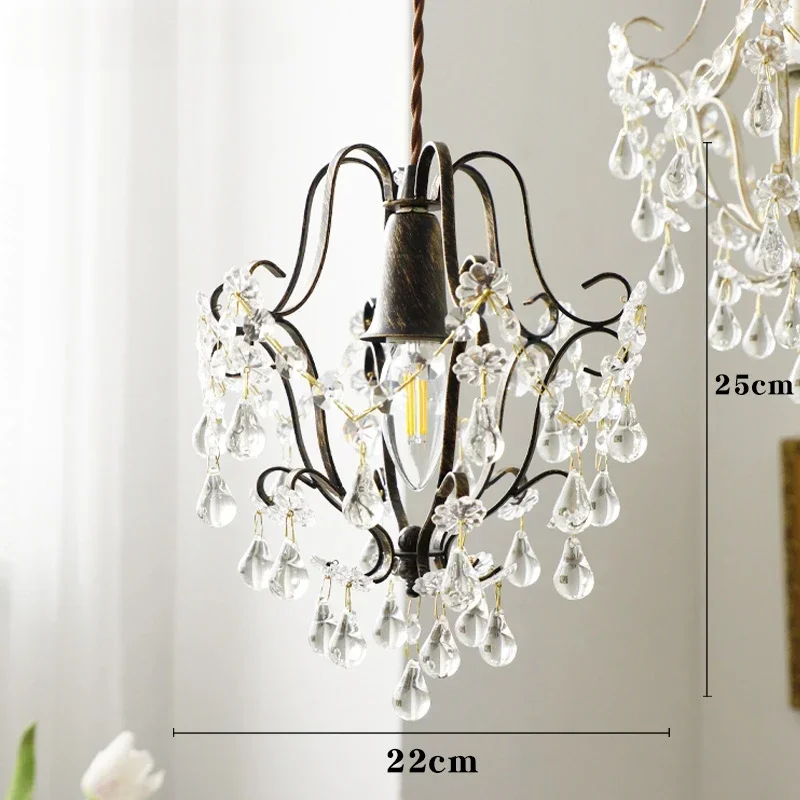 suspension rétro en cristal forme goutte d'eau pour décoration élégante - Image 7
