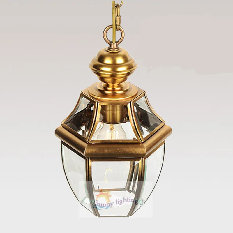 suspension rétro en cuivre pour éclairage intérieur et extérieur - Image 3