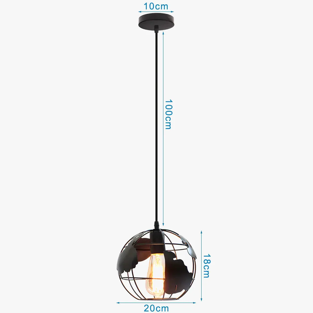 suspension rétro industrielle style loft vintage pour intérieur - Image 8