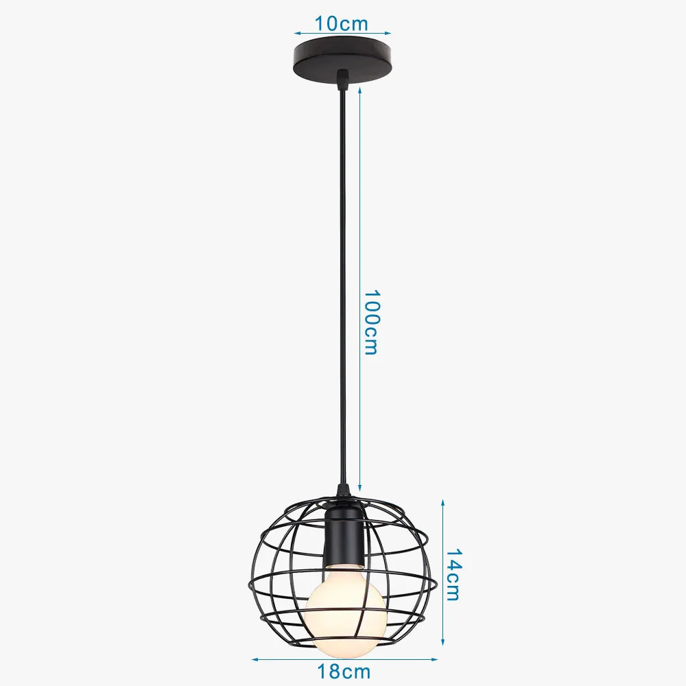 suspension rétro industrielle style loft vintage pour intérieur - Image 9