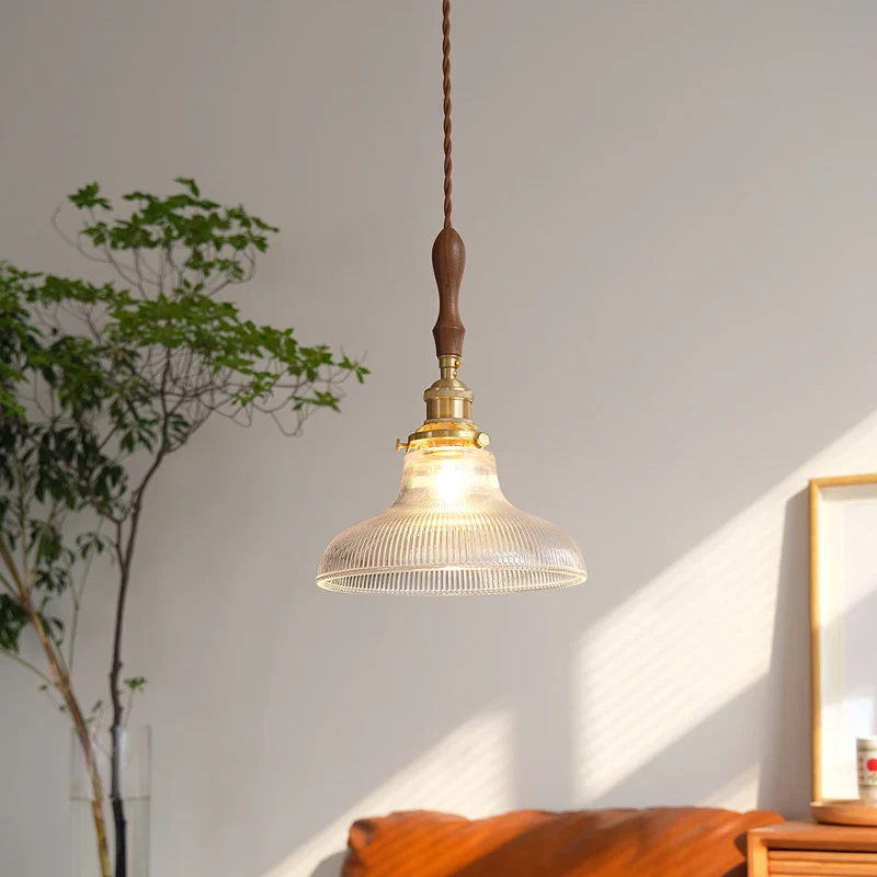 suspension rétro nordique en verre et laiton pour décoration intérieure