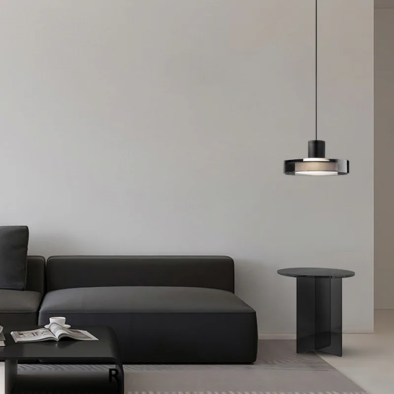 suspension ronde moderne en verre pour intérieur avec fil réglable - Image 2