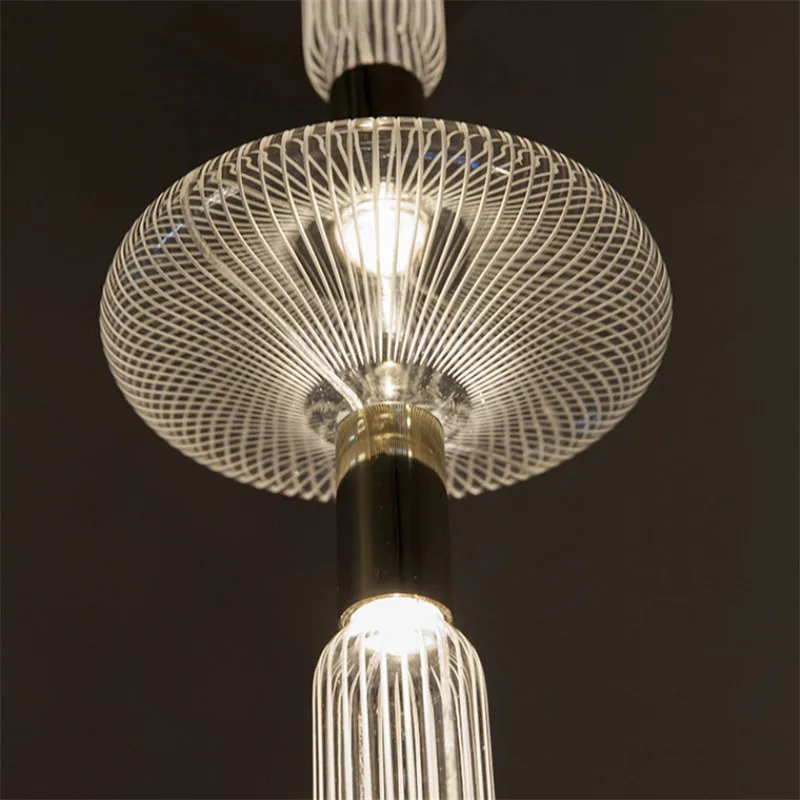 suspension tubes lumineux en verre transparent design nordique réglable - Image 6