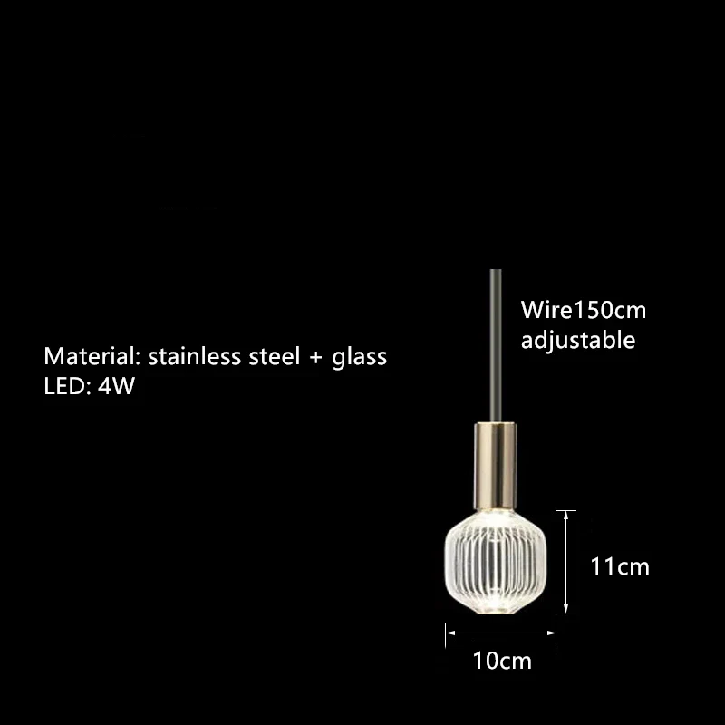 suspension tubes lumineux en verre transparent design nordique réglable - Image 7
