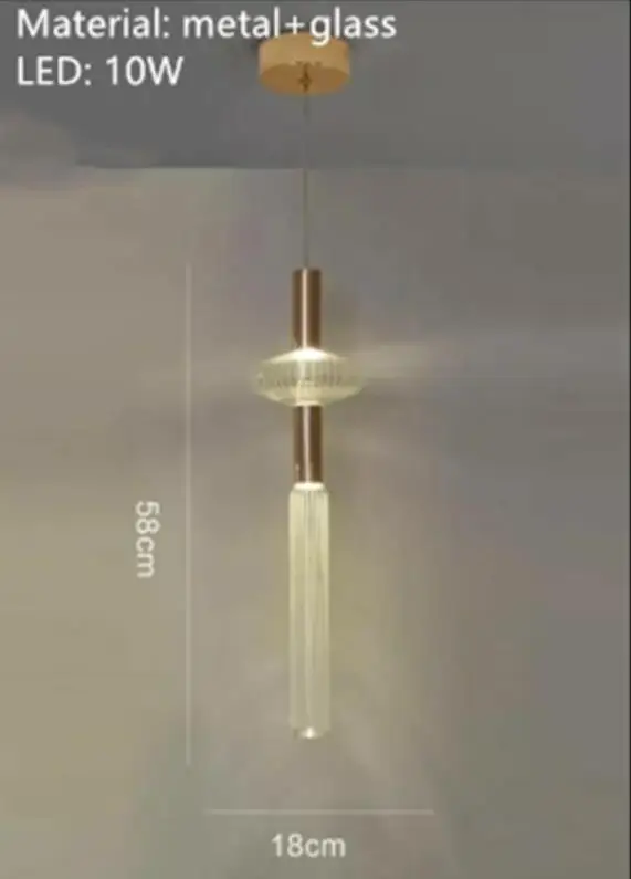 suspension tubes lumineux en verre transparent design nordique réglable - Image 8