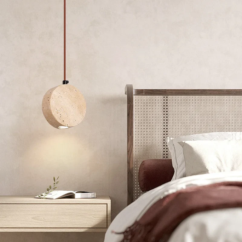 suspension vintage en pierre naturelle avec abat-jour cloche - Image 5