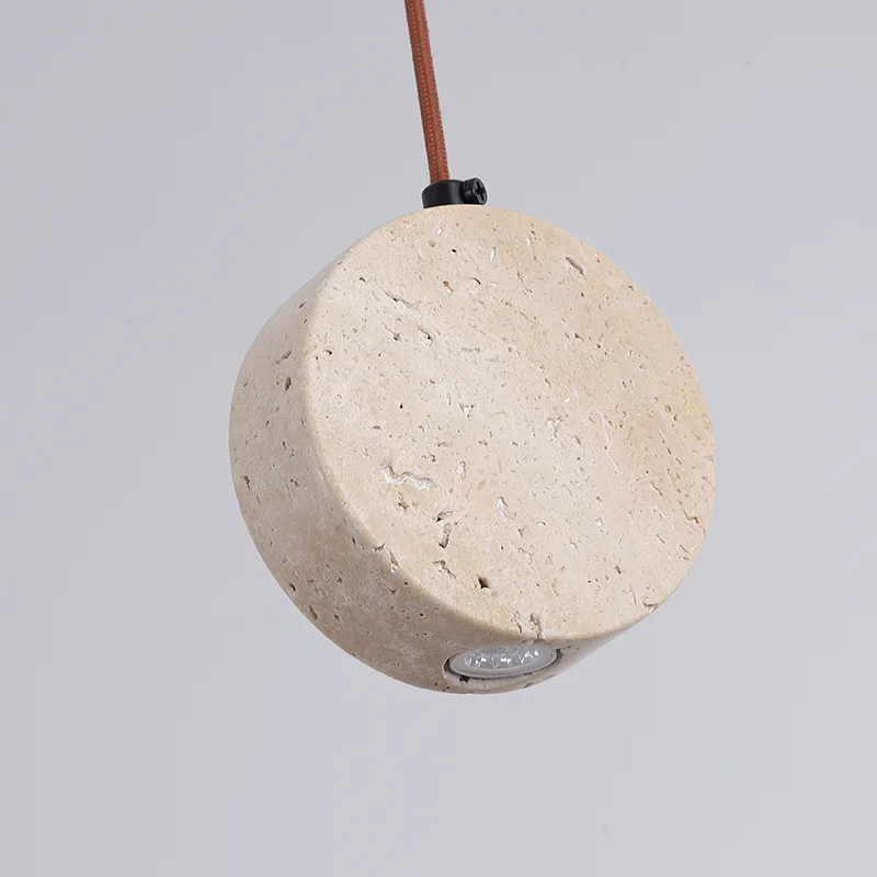 suspension vintage en pierre naturelle avec abat-jour cloche - Image 6