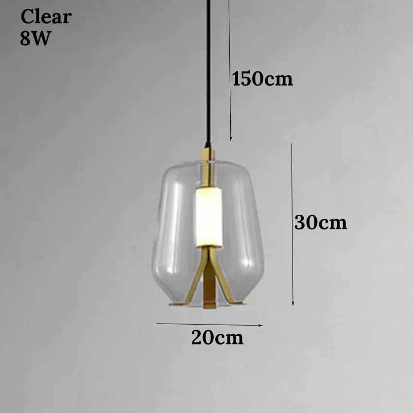suspension vintage en verre design nordique créatif - Image 10