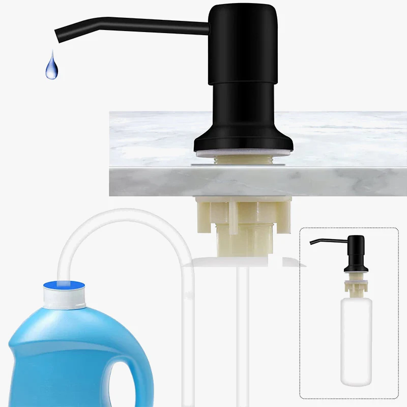 tube dextension distributeur savon acier inoxydable pompe pression 350 500 ml - Image 2