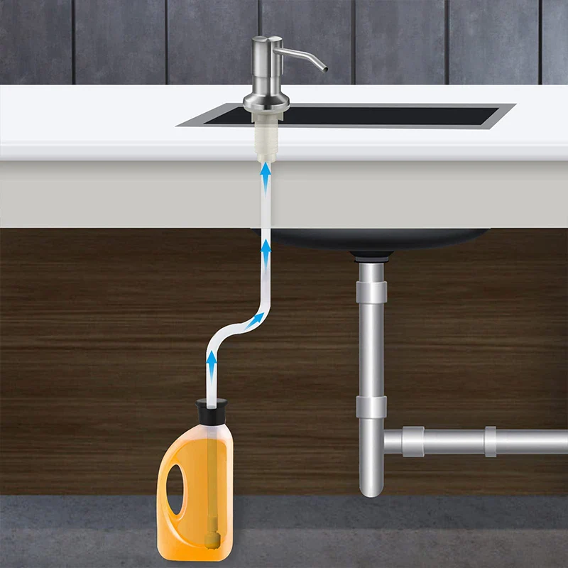 tube dextension distributeur savon acier inoxydable pompe pression 350 500 ml - Image 9