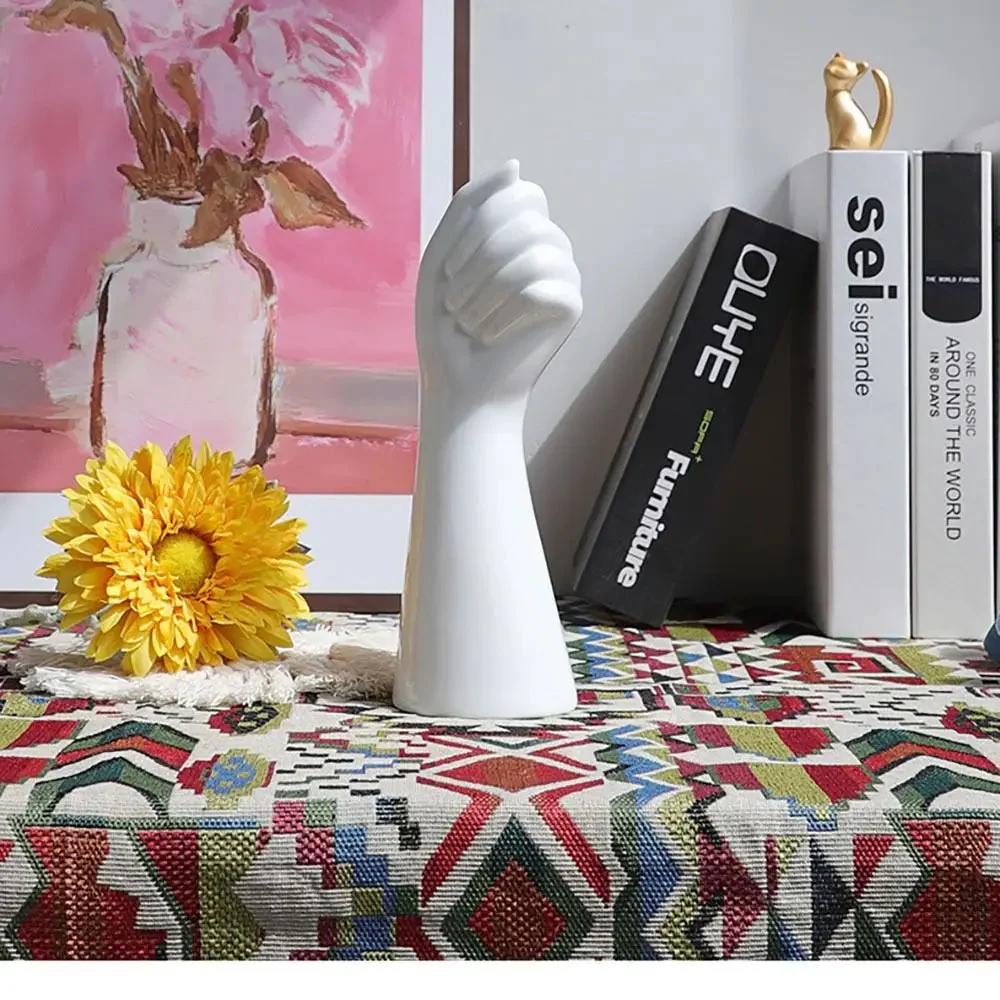 vase à fleurs décoratif en résine et céramique pour décoration intérieure - Image 4