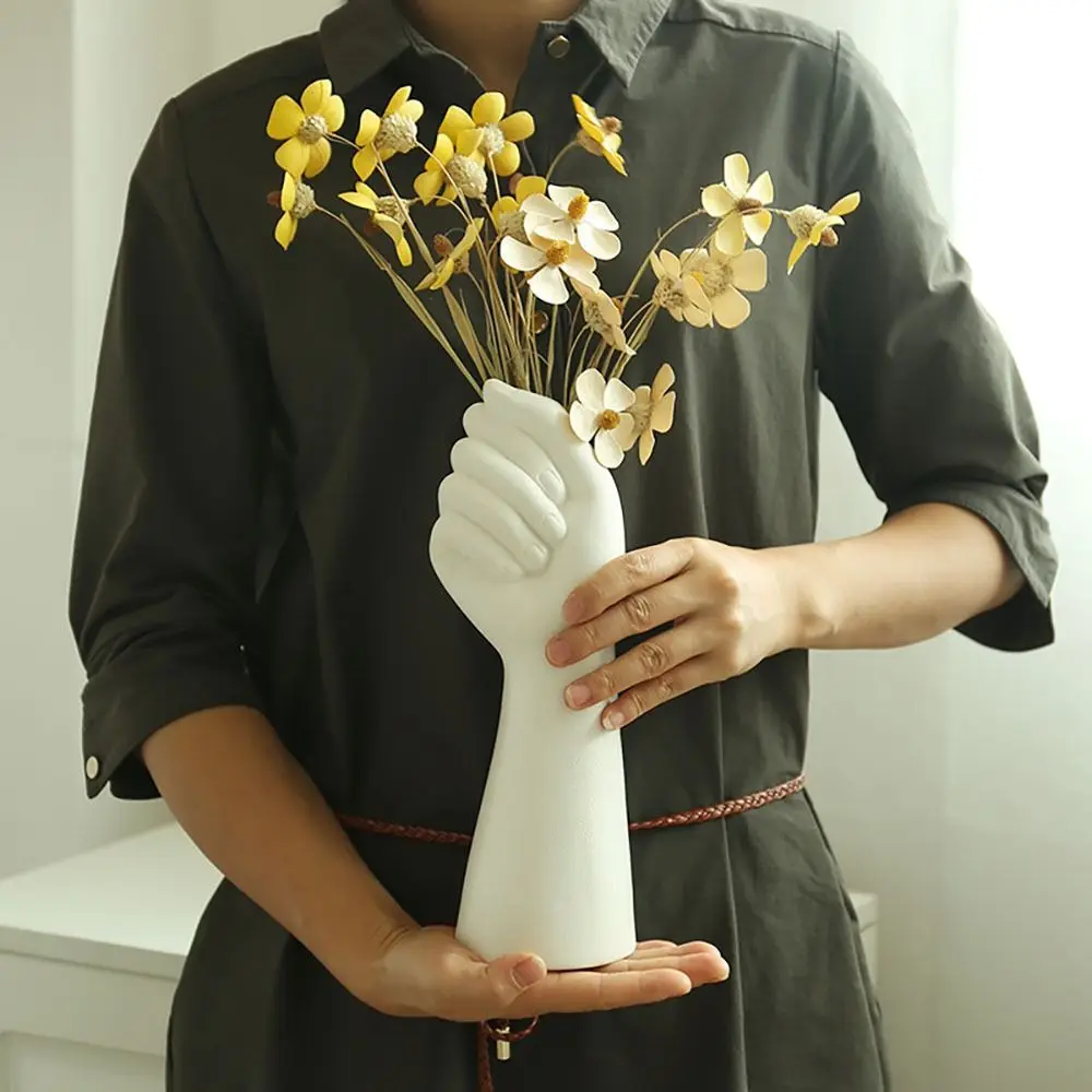 vase à fleurs décoratif en résine et céramique pour décoration intérieure - Image 5