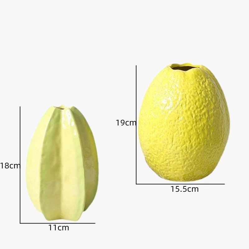 vase à fruits en céramique pour décoration avec fleurs sèches - Image 5