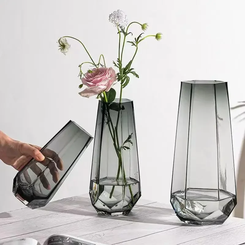 vase créatif en verre transparent pour fleurs décoratives - Image 2