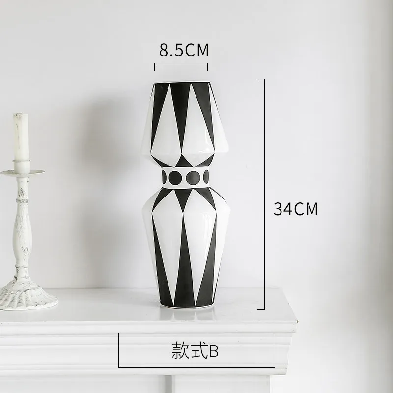 vase créatif nordique style abstrait pour arrangement floral - Image 10
