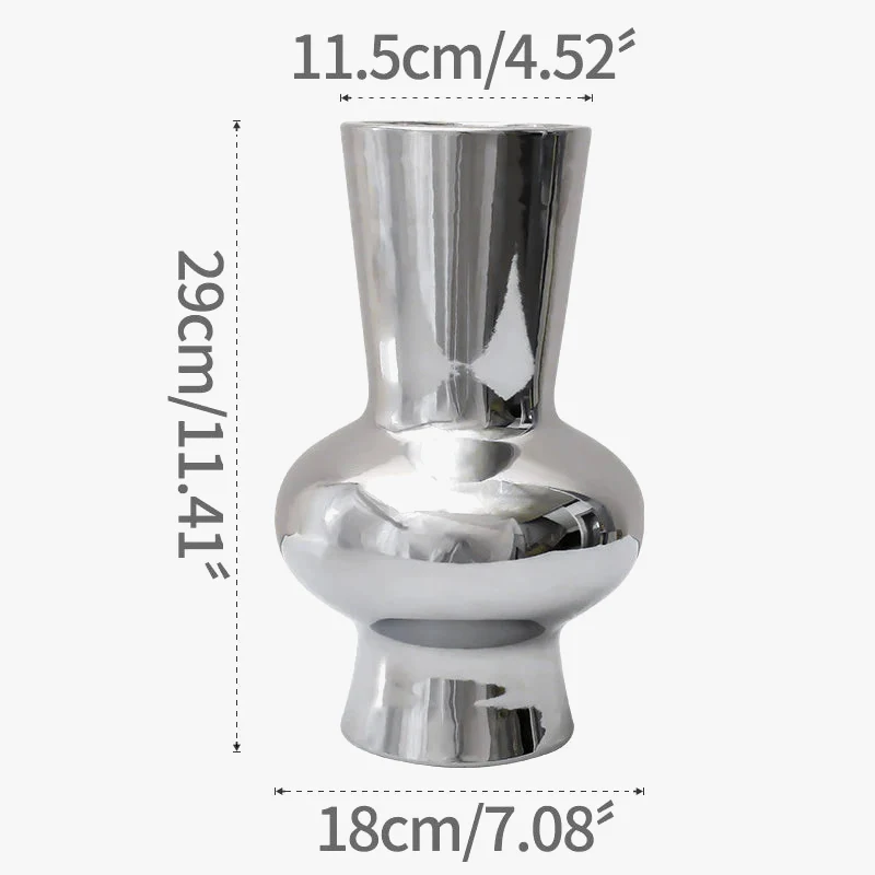 vase en argent galvanisé style européen nordique médiéval pour fleurs - Image 7