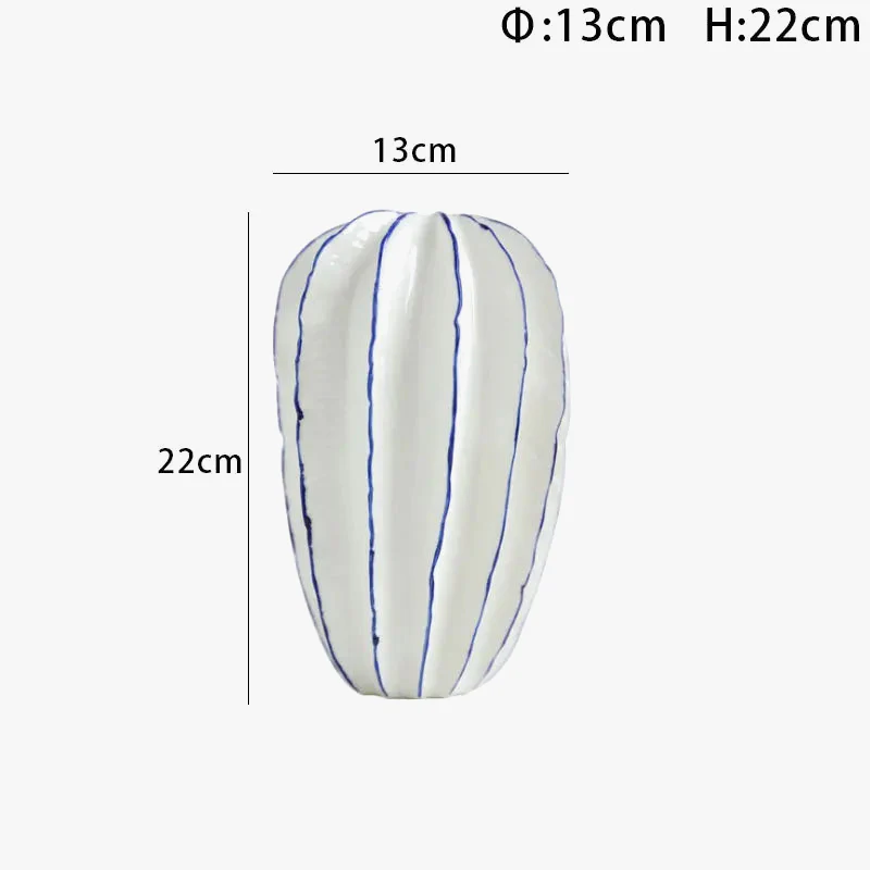 vase en céramique carambola pour décoration et fleurs séchées - Image 6