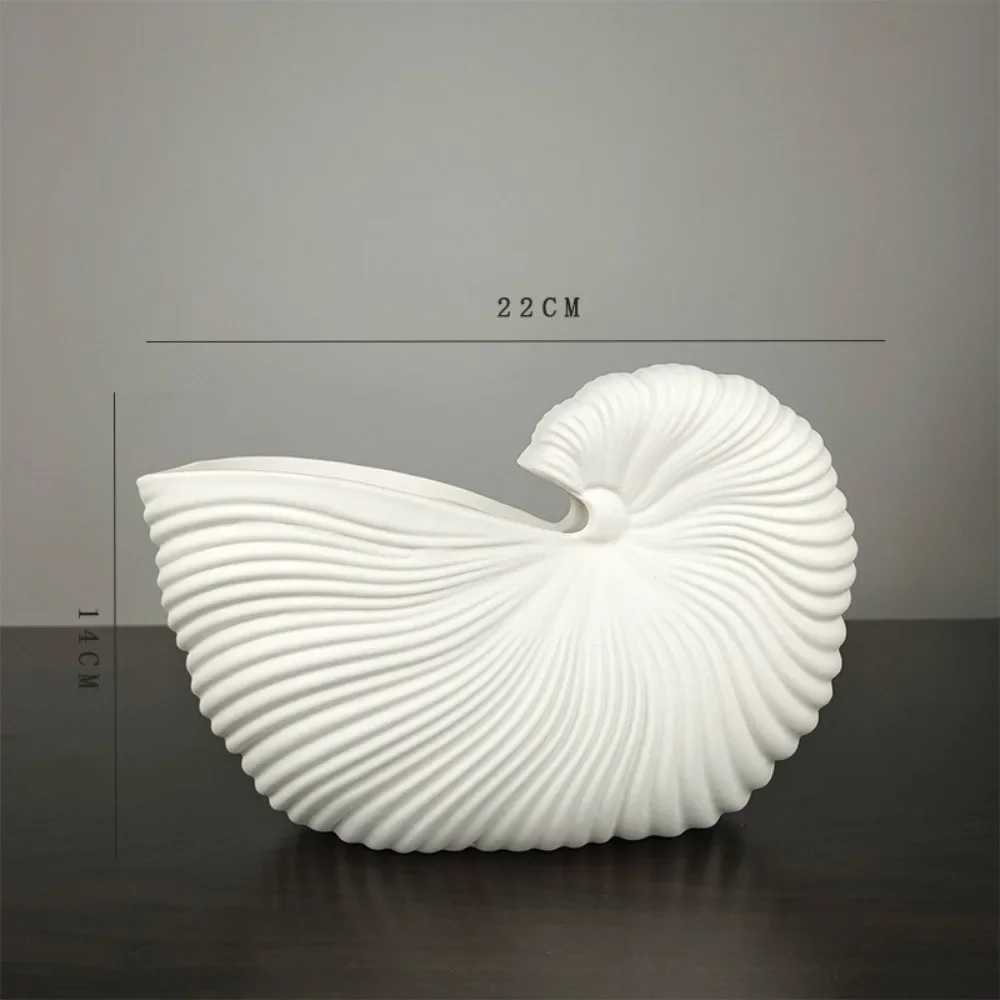 vase en céramique coquillage pour décoration florale artisanale - Image 5