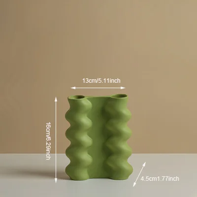 vase en céramique géométrique nordique pour fleurs séchées décoration maison - Image 11