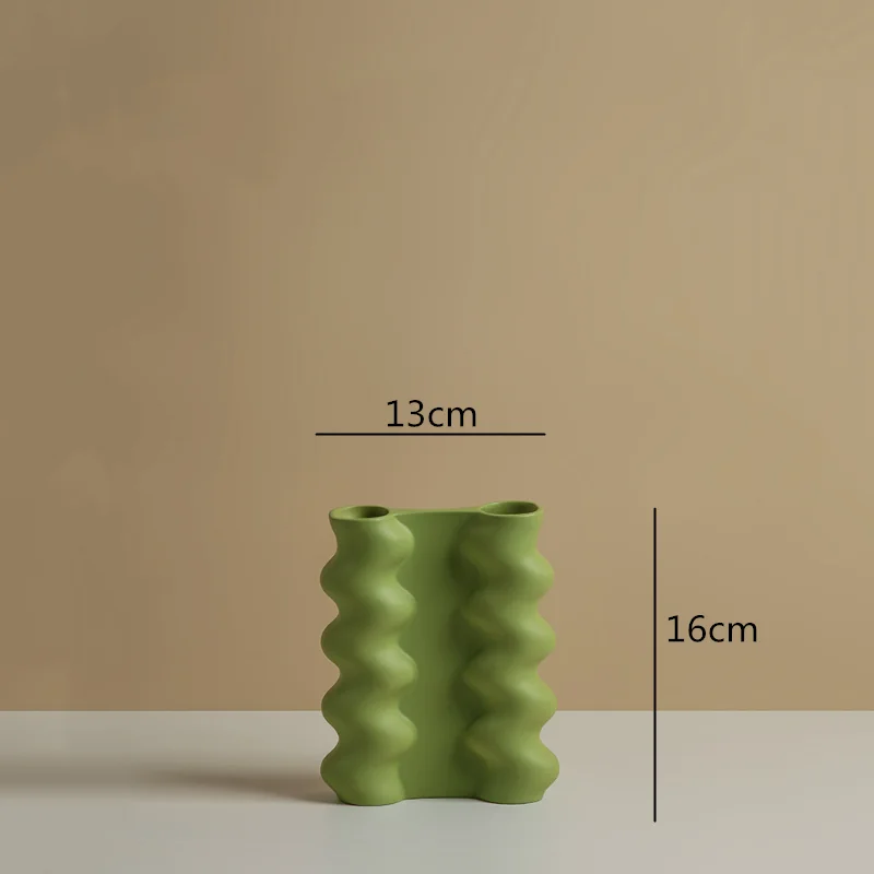 vase en céramique géométrique pour arrangements floraux artisanaux - Image 10