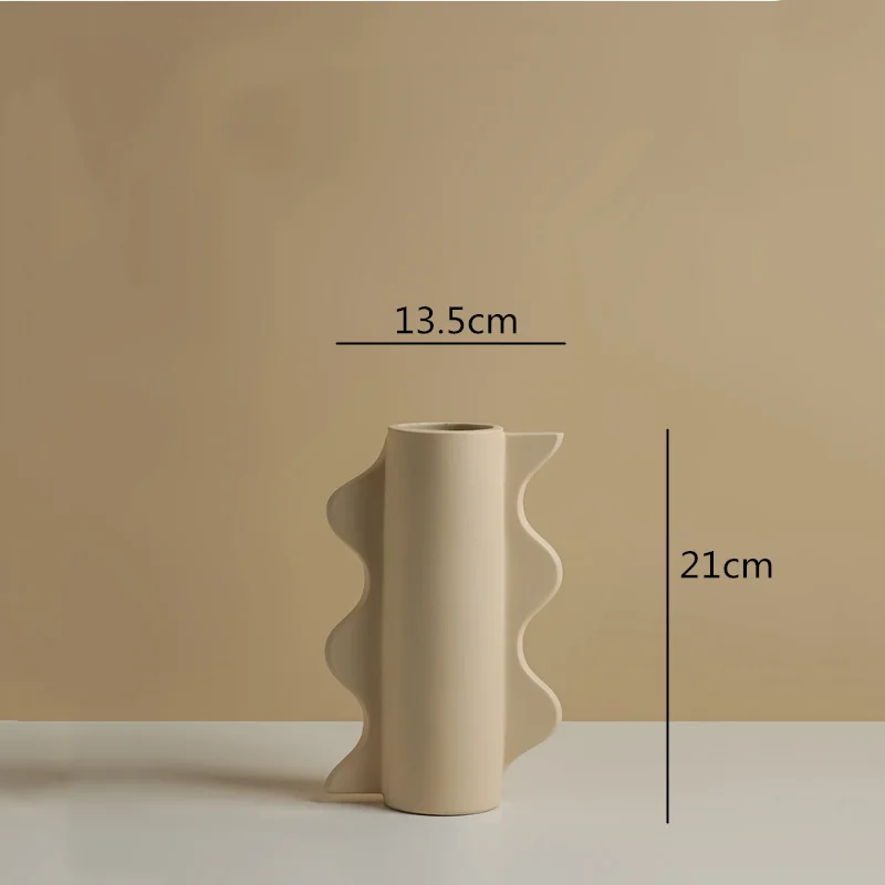 vase en céramique géométrique pour arrangements floraux artisanaux - Image 11