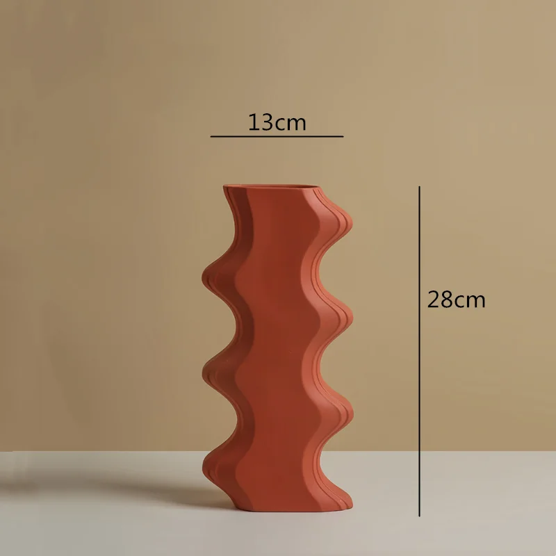 vase en céramique géométrique pour arrangements floraux artisanaux - Image 8