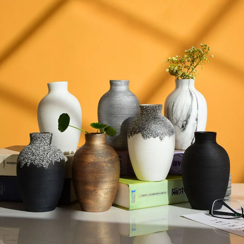 vase en céramique moderne pour décoration intérieure de fleurs - Image 6