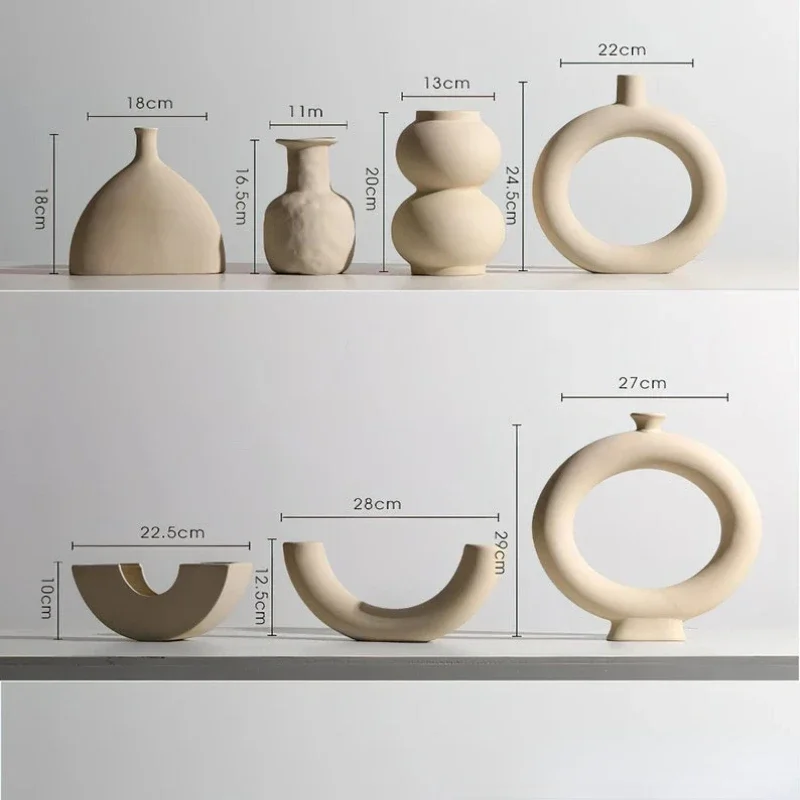 vase en céramique moderne pour fleurs séchées décoration intérieure - Image 3