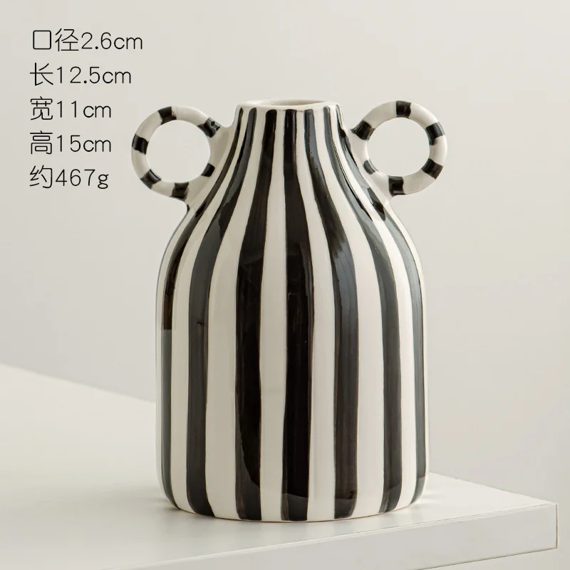 vase en céramique peint à la main avec oreilles décoratif amusant - Image 6
