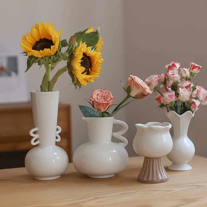 vase en céramique pour fleurs séchées style nordique décoratif - Image 2