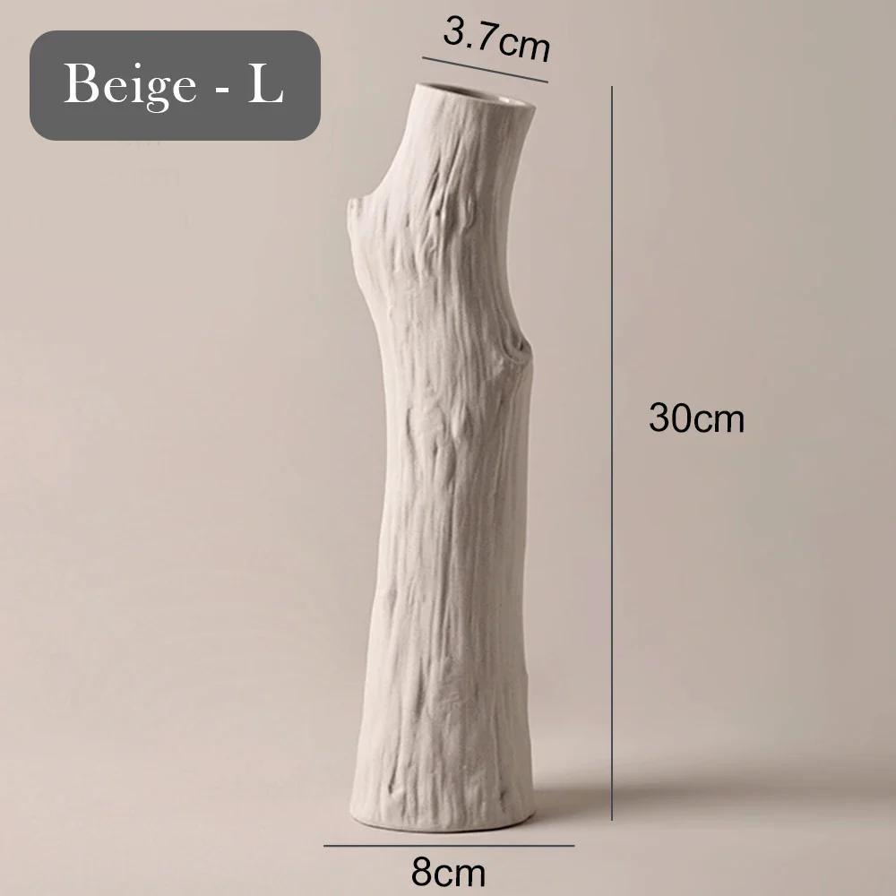 vase en forme de tronc d'arbre en céramique décorative pour fleurs - Image 7