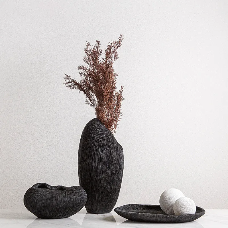 vase en résine avec texture corail pour décoration moderne - Image 3