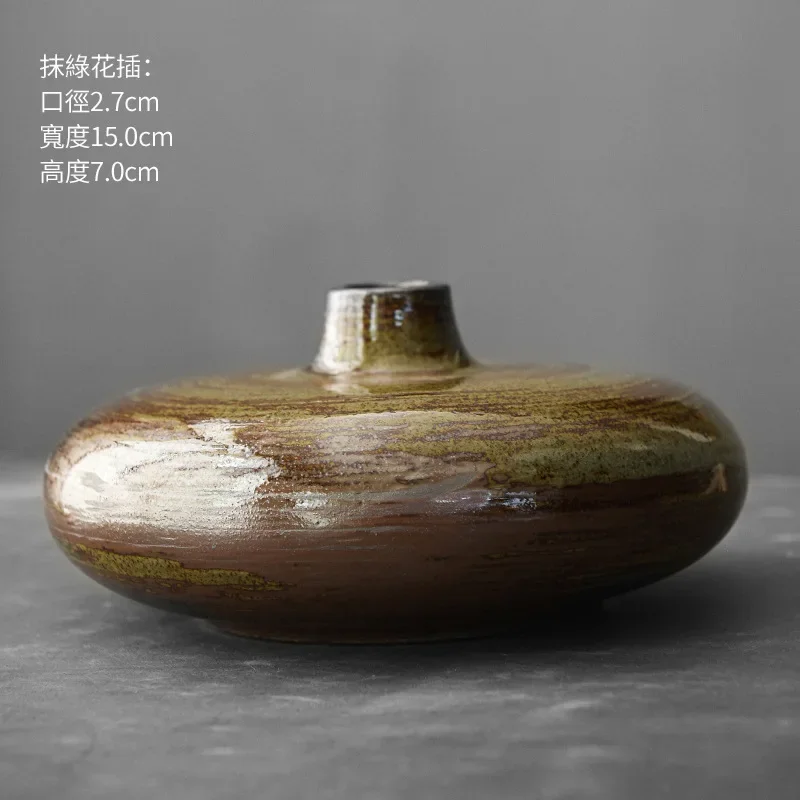 vase en terre cuite japonais imitation pierre vintage pour fleurs - Image 7