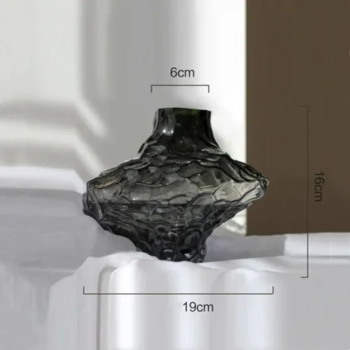 vase en verre avec pierres décoratives pour fleurs et terrarium - Image 8