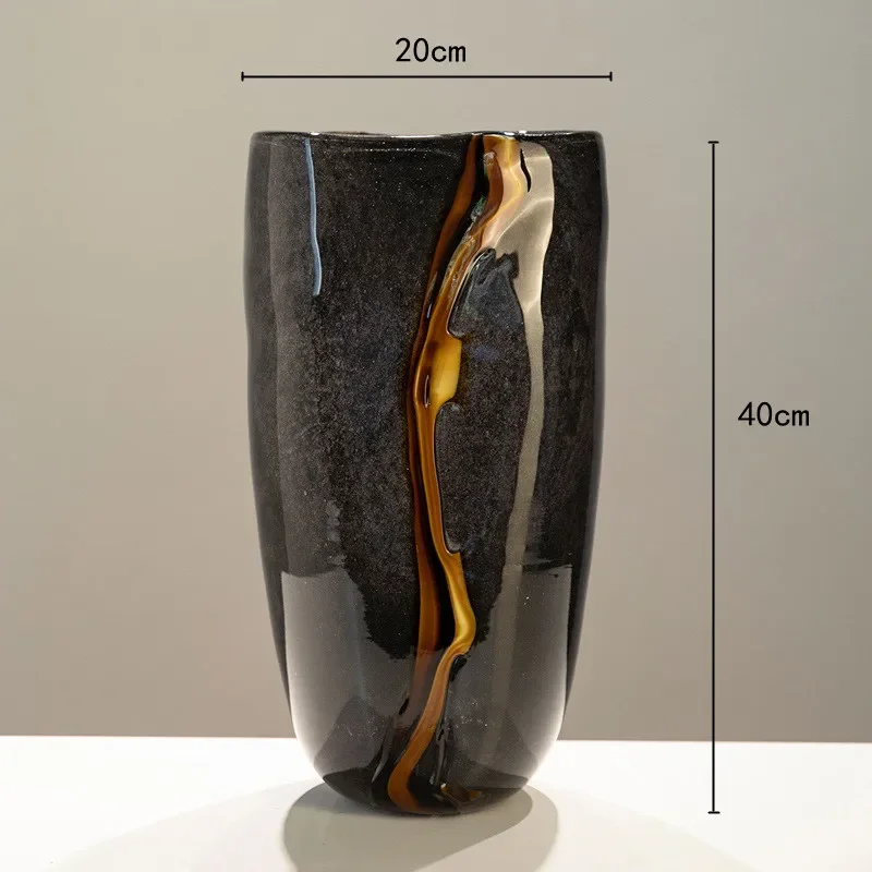 vase en verre craquelé pour arrangement floral décoratif - Image 9