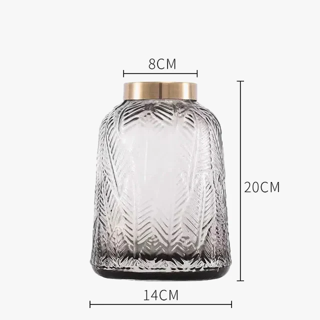 vase en verre décoratif pour fleurs artificielles moderne - Image 6
