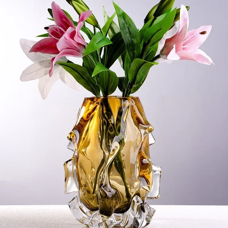 vase en verre dégradé pour décoration moderne et arrangement floral - Image 2