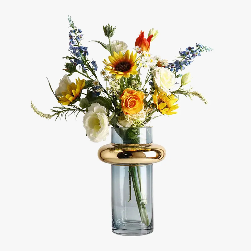 vase en verre doré nordique pour fleurs hydroponiques décoration intérieure - Image 5