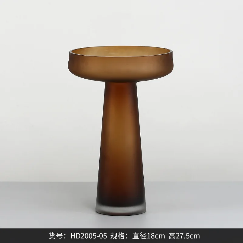 vase en verre givré pour décoration intérieure fleurs séchées et hydroponique - Image 8