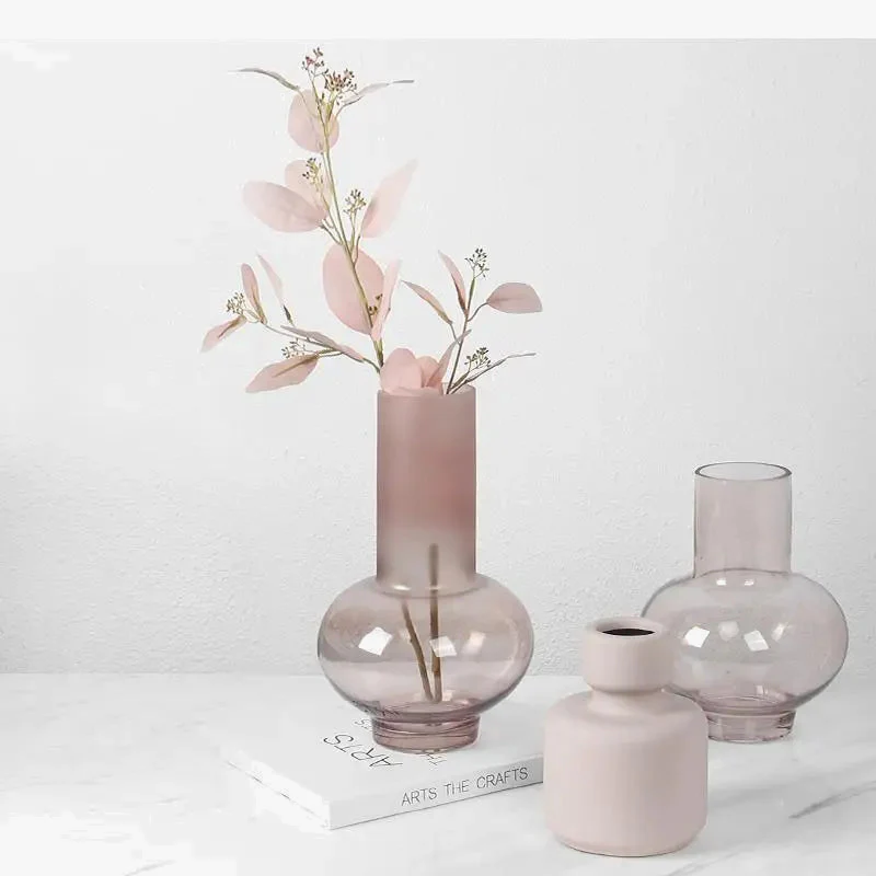 vase en verre givré pour fleurs et décoration d'intérieur - Image 6
