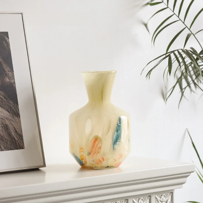 vase en verre imprimé motif floral pour décoration et terrarium - Image 2