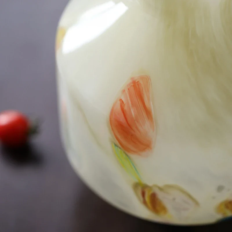 vase en verre imprimé motif floral pour terrarium décoration maison - Image 4