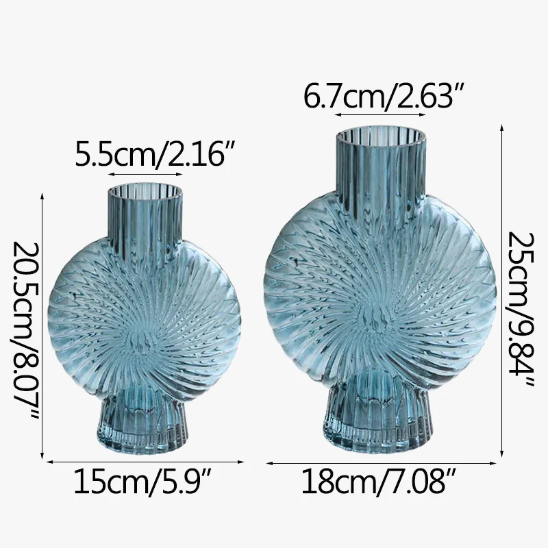 vase en verre moderne à motif spirale pour décoration intérieure - Image 6