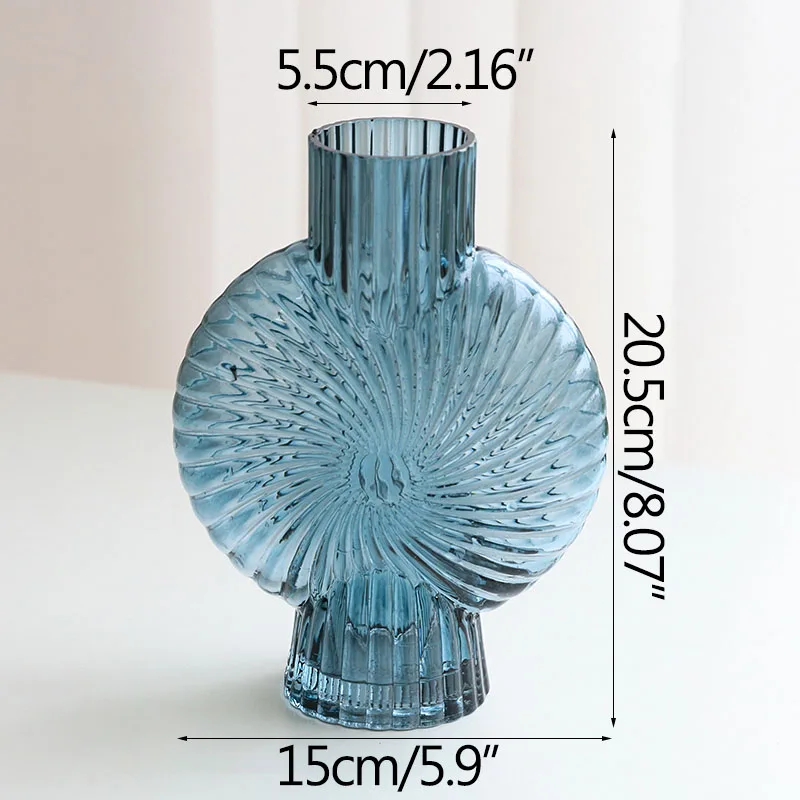 vase en verre moderne à motif spirale pour décoration intérieure - Image 8